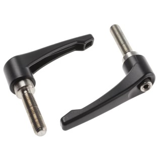 RS PRO Steel Clamping Lever M12 x 50 mm Die Cast Zinc Handle Stainless Steel Shaft 92 mm Length 478-260
