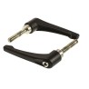 RS PRO Steel Clamping Lever M10 Thread Size 50mm Insert Length Die Cast Zinc Handle Stainless Steel Shaft Black 478-264