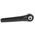 RS PRO Steel Clamping Lever M10 Thread Size 50mm Insert Length Die Cast Zinc Handle Stainless Steel Shaft Black 478-264