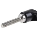 RS PRO Steel Clamping Lever M10 Thread Size 50mm Insert Length Die Cast Zinc Handle Stainless Steel Shaft Black 478-264