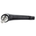 RS PRO Steel Clamping Lever M10 Thread Size 50mm Insert Length Die Cast Zinc Handle Stainless Steel Shaft Black 478-264