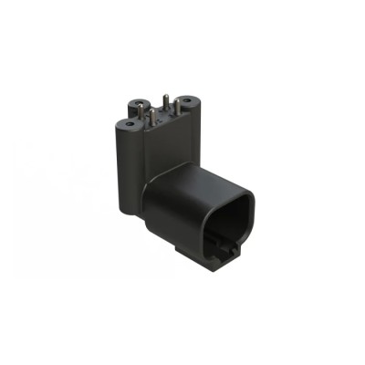 Amphenol Industrial AT BoardLock Automotive Connector Male Black PCB 4 Way Screw Termination 13A ATF13-4P-BM33