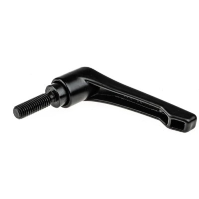 RS PRO Clamping Lever with M8 x 25 mm Male Thread, Die Cast Zinc Handle, Steel Shaft, 65mm Length