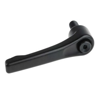 RS PRO Die Cast Zinc Handle Steel Shaft Clamping Lever M10 20mm Thread Insert Length M10