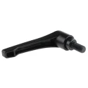RS PRO Die Cast Zinc Handle Steel Shaft Clamping Lever M10 20mm Thread Insert Length M10