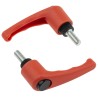 RS PRO Clamping Lever M8 x 20 mm Thermoplastic Handle Steel Shaft Orange 478-355