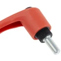 RS PRO Clamping Lever M8 x 20 mm Thermoplastic Handle Steel Shaft Orange 478-355