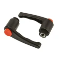 RS PRO Stainless Steel Clamping Lever M10 x 18 mm Thermoplastic Handle Black 478-383