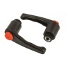 RS PRO Stainless Steel Clamping Lever M10 x 18 mm Thermoplastic Handle Black 478-383