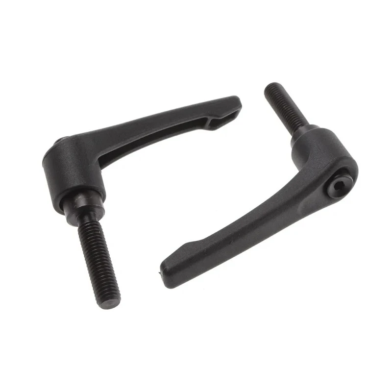 RS PRO Clamping Lever M10 x 40 mm Fibreglass Reinforced Nylon Handle Steel Shaft Black 478-333