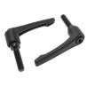 RS PRO Clamping Lever M10 x 40 mm Fibreglass Reinforced Nylon Handle Steel Shaft Black 478-333
