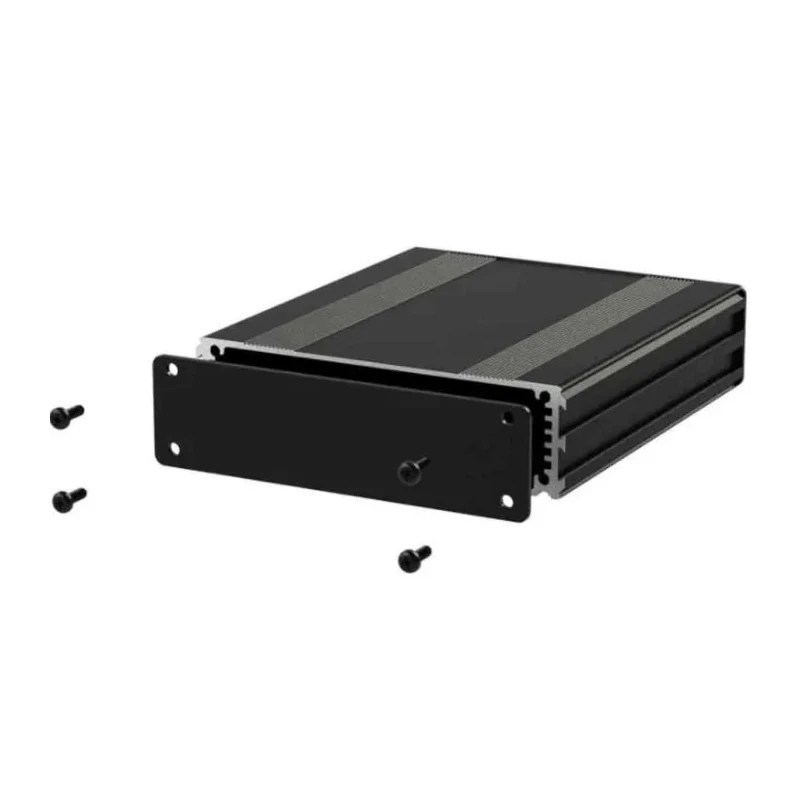 RS PRO Black Anodised Aluminium Instrument Case 30 mm Height, 80 mm Length, 108.5 mm Width 195-1520