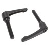 RS PRO Clamping Lever, M12 Thread Size x 63 mm Thread Length, Fibreglass Reinforced Nylon Handle, Steel Shaft M12