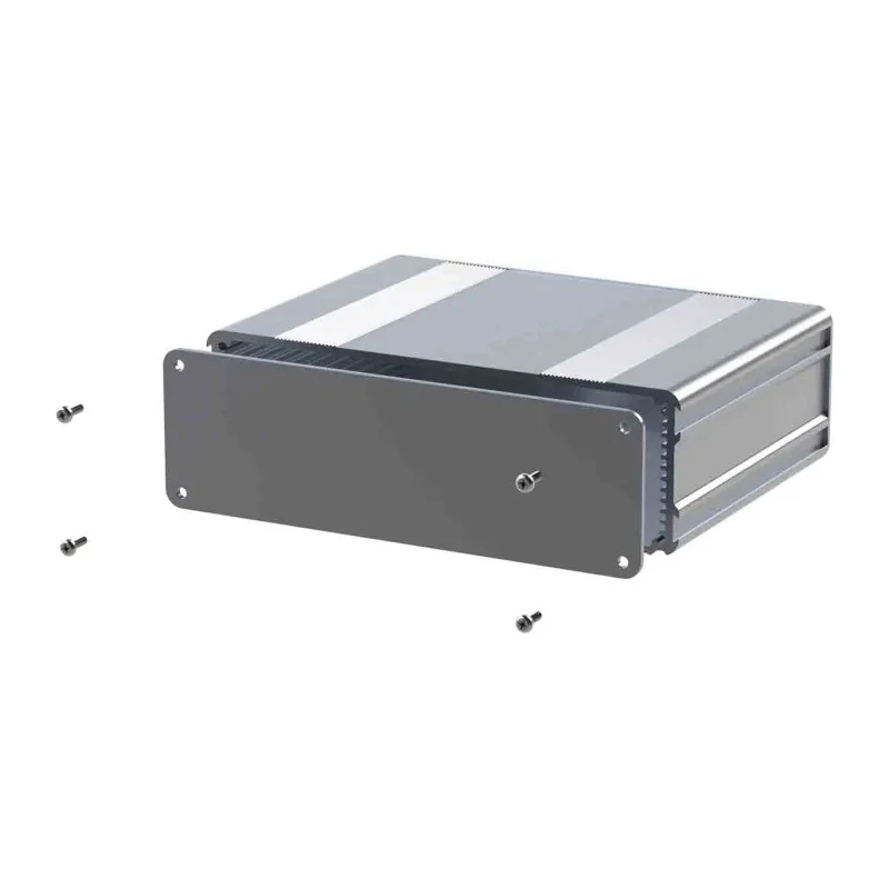 RS PRO Silver Anodised Aluminium Instrument Case 53.8 mm Height, 160 mm Length, 169.8 mm Width 195-1549