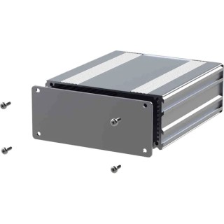 RS PRO Silver Anodised Aluminium Instrument Case 45 mm x 108.5 mm x 220 mm 195-1547