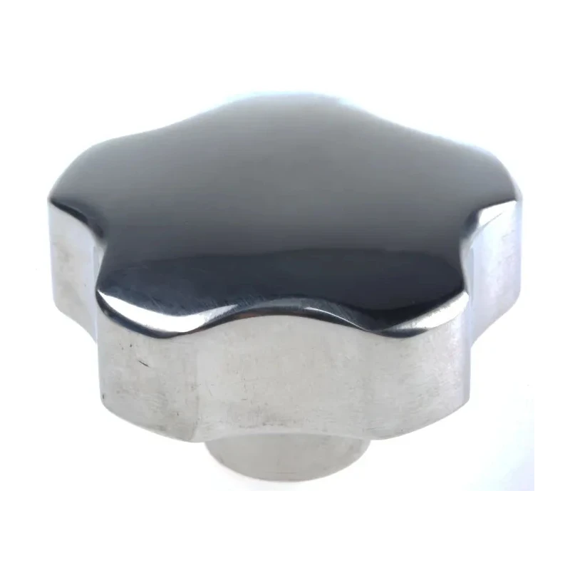 NEUTRAL Silver Aluminium Multiple Lobes Clamping Knob, Threaded Hole, 50 mm Diameter 25 mm Thread Length 478-507