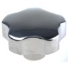 NEUTRAL Silver Aluminium Multiple Lobes Clamping Knob, Threaded Hole, 50 mm Diameter 25 mm Thread Length 478-507