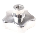 RS PRO Silver Aluminium Multiple Lobes Clamping Knob M6 Threaded Hole 32mm Length 60mm Diameter 478-501