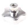 RS PRO Silver Aluminium Multiple Lobes Clamping Knob M6 Threaded Hole 32mm Length 60mm Diameter 478-501