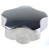 NEUTRAL Silver Aluminium Multiple Lobes Clamping Knob Threaded Hole 50 mm Diameter 25 mm Thread Length 478-523