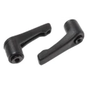 RS PRO Steel Clamping Lever, Female Thread M5 x 6 mm Insert, 42 mm Length, Fibreglass Reinforced Nylon Handle, Black 478-551