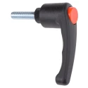 RS PRO Clamping Lever M8 x 30 mm Thermoplastic Handle Steel Shaft Black 65mm Length 478-591