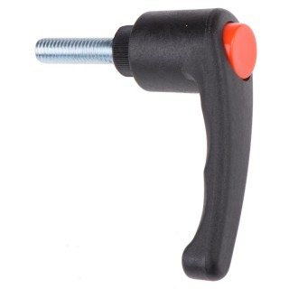 RS PRO Clamping Lever M8 x 30 mm Thermoplastic Handle Steel Shaft Black 65mm Length 478-591