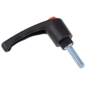 RS PRO Clamping Lever M8 x 30 mm Thermoplastic Handle Steel Shaft Black 65mm Length 478-591