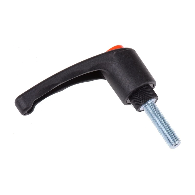 RS PRO Clamping Lever M8 x 30 mm Thermoplastic Handle Steel Shaft Black 65mm Length 478-591