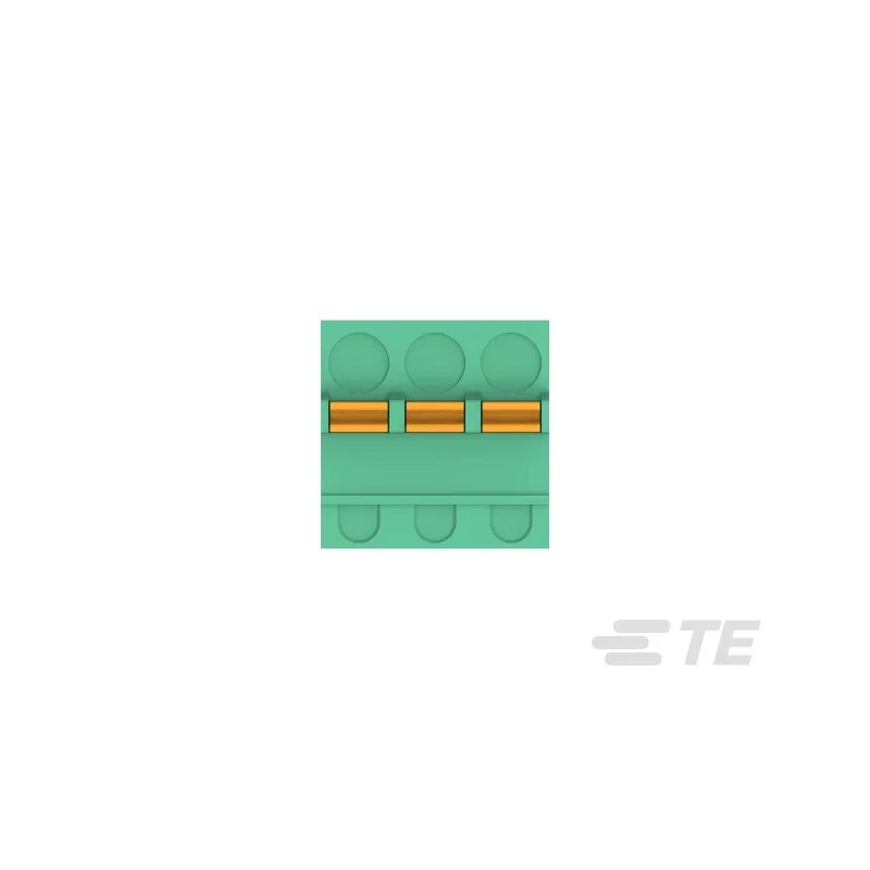 TE Connectivity Pluggable Terminal Block 4-Contact 5 mm Pitch 1 Row 300V AC 16A Brass Housing Spring Wire 2350397-4