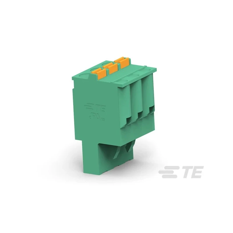 TE Connectivity Pluggable Terminal Block, 6-Contact, 5 mm Pitch, 1 Row, Male Connector, 16A, 300V AC, Brass 2350397-6