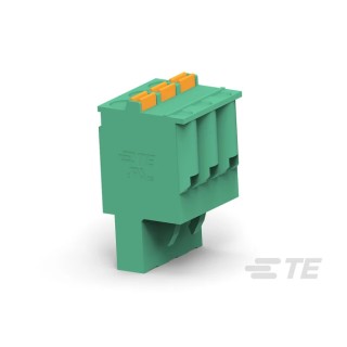 TE Connectivity Pluggable Terminal Block, 2-Contact, 1 Row, 5 mm Pitch, 16A Current, 300V AC, Brass Housing 2350397-2