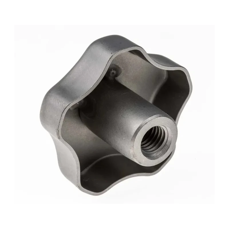 RS PRO Silver Stainless Steel Multiple Lobes Clamping Knob M8 Threaded Hole 40 mm Diameter 12 mm Thread Length 478-614