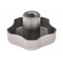 RS PRO Silver Stainless Steel Multiple Lobes Clamping Knob M8 Threaded Hole 40 mm Diameter 12 mm Thread Length 478-614