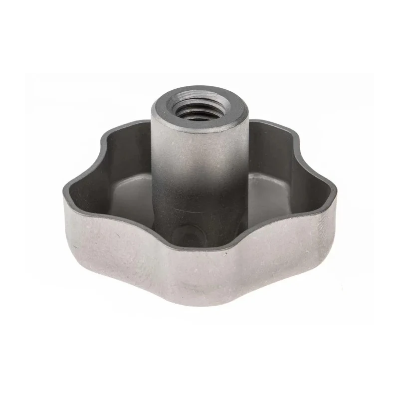 RS PRO Silver Stainless Steel Multiple Lobes Clamping Knob M8 Threaded Hole 40 mm Diameter 12 mm Thread Length 478-614