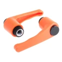 RS PRO Steel Clamping Lever Female Thread M12 x 18 mm Insert Length Orange Thermoplastic Handle 83 mm 478-670