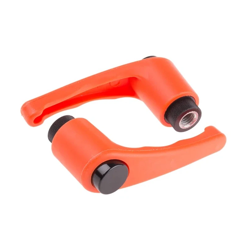 RS PRO Steel Clamping Lever M10 Thread Size 18 mm Insert Length Thermoplastic Handle Orange 478-692