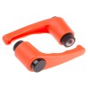 RS PRO Steel Clamping Lever M10 Thread Size 18 mm Insert Length Thermoplastic Handle Orange 478-692