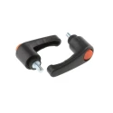 RS PRO Clamping Lever Male Thread M5 x 10 mm Thermoplastic Handle Steel Shaft Black 43mm Length 478-680