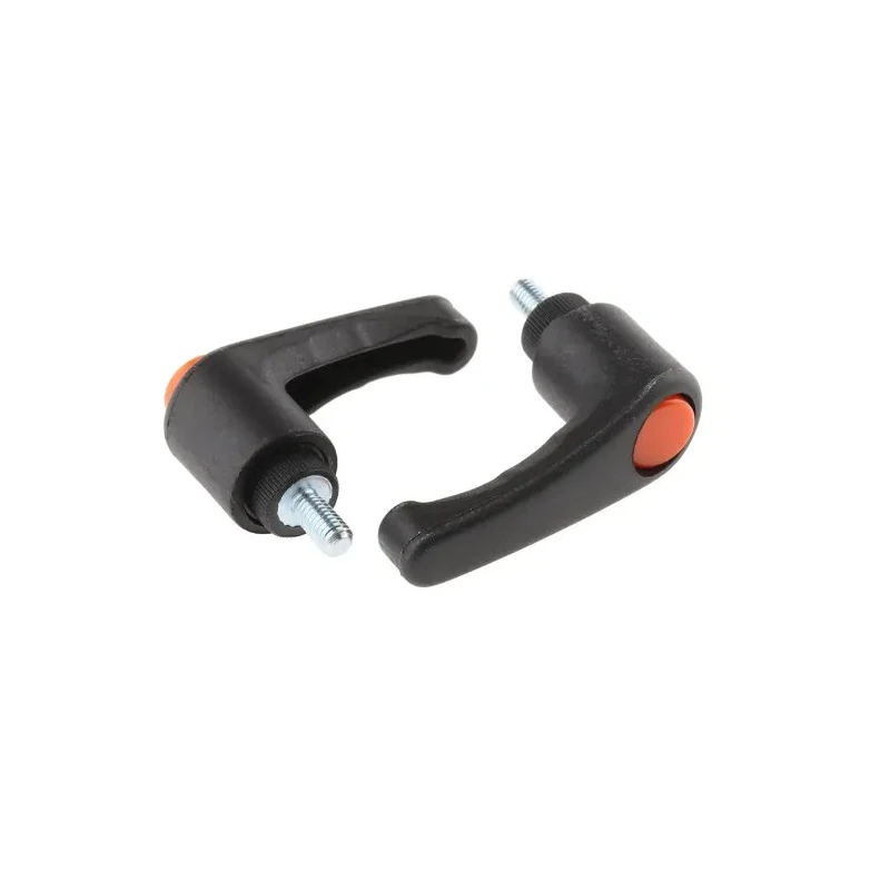 RS PRO Clamping Lever Male Thread M5 x 10 mm Thermoplastic Handle Steel Shaft Black 43mm Length 478-680