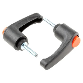 RS PRO Clamping Lever, Male Thread M5 x 20 mm, Thermoplastic Handle, Steel Shaft, 43 mm Length 478-686