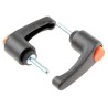 RS PRO Clamping Lever, Male Thread M5 x 20 mm, Thermoplastic Handle, Steel Shaft, 43 mm Length 478-686