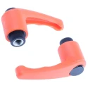 RS PRO Steel Clamping Lever, Female Thread M8 x 12 mm Insert, Thermoplastic Handle, Orange Black 478-715