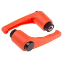 RS PRO Steel Clamping Lever M8 x 15 mm Thermoplastic Handle Black Orange 478-725