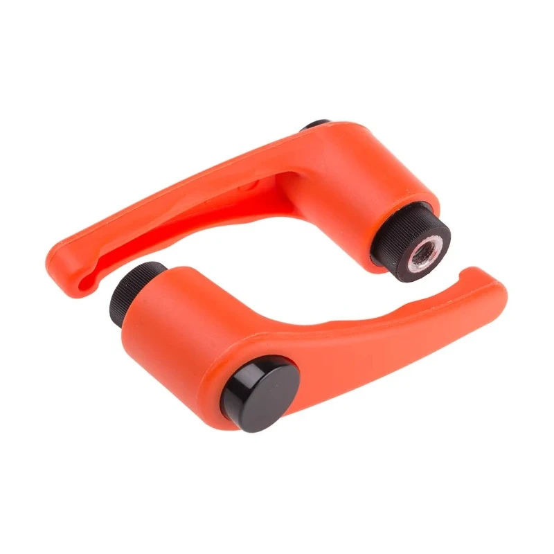 RS PRO Steel Clamping Lever M8 x 15 mm Thermoplastic Handle Black Orange 478-725