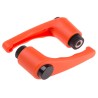 RS PRO Steel Clamping Lever M8 x 15 mm Thermoplastic Handle Black Orange 478-725