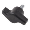 RS PRO Black Thermoplastic Offset Wing Clamping Knob, M6 Threaded Stud, 35 mm Diameter, 15 mm Thread Length 478-434