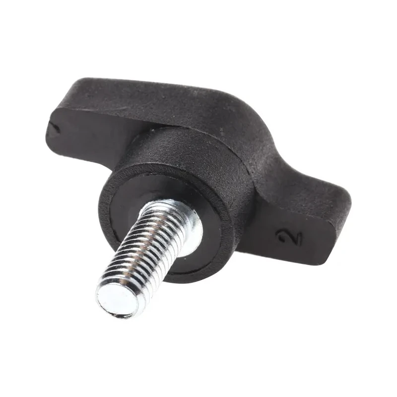 RS PRO Black Thermoplastic Offset Wing Clamping Knob, M6 Threaded Stud, 35 mm Diameter, 15 mm Thread Length 478-434