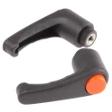 RS PRO Stainless Steel Clamping Lever, Female Thread, M5 x 10 mm Insert Length, Thermoplastic Handle, 43 mm Length 478-800