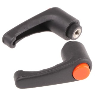 RS PRO Stainless Steel Clamping Lever, Female Thread, M5 x 10 mm Insert Length, Thermoplastic Handle, 43 mm Length 478-800
